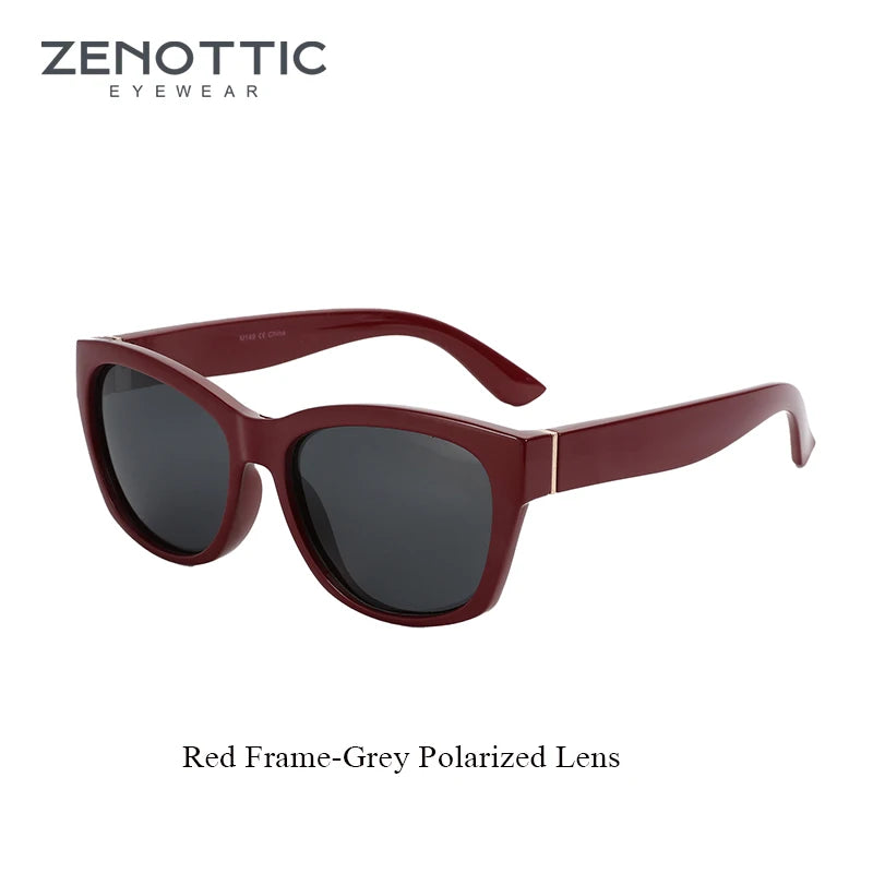 ZENOTTIC Cat Eye Sunglasses Women Polarized - Vintage Square Shades UV Protection Retro Oversized Sun Glasses for Driving