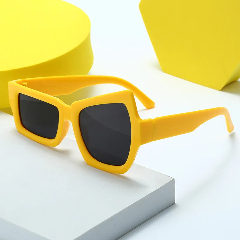 Eyebrow Sunglasses Women Men polygon Vintage Brand Designer Square Sun Glasses For Women Shades Female Eyewear Unisex Glasses