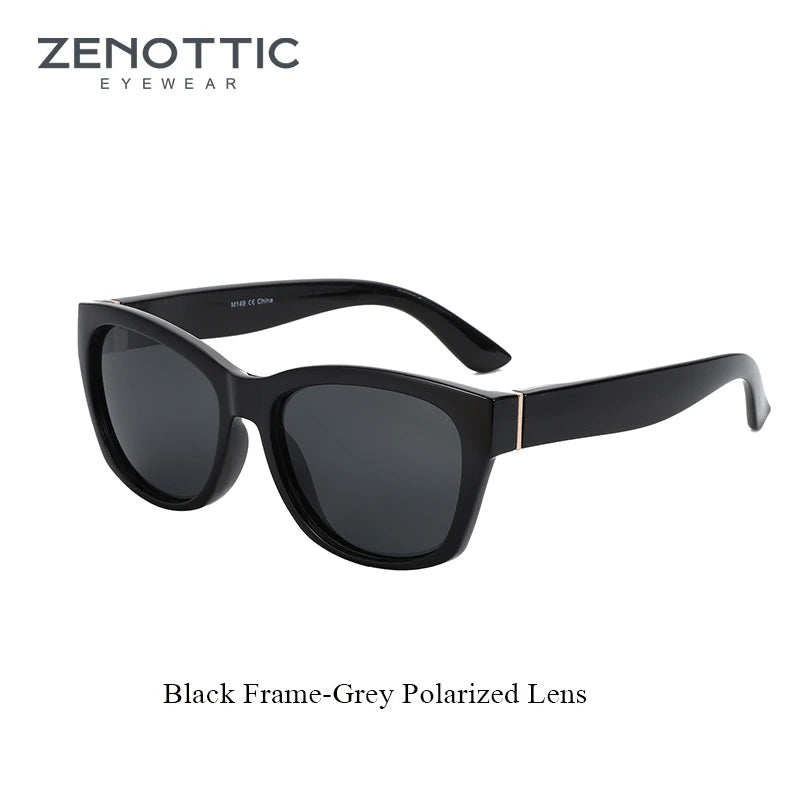 ZENOTTIC Cat Eye Sunglasses Women Polarized - Vintage Square Shades UV Protection Retro Oversized Sun Glasses for Driving