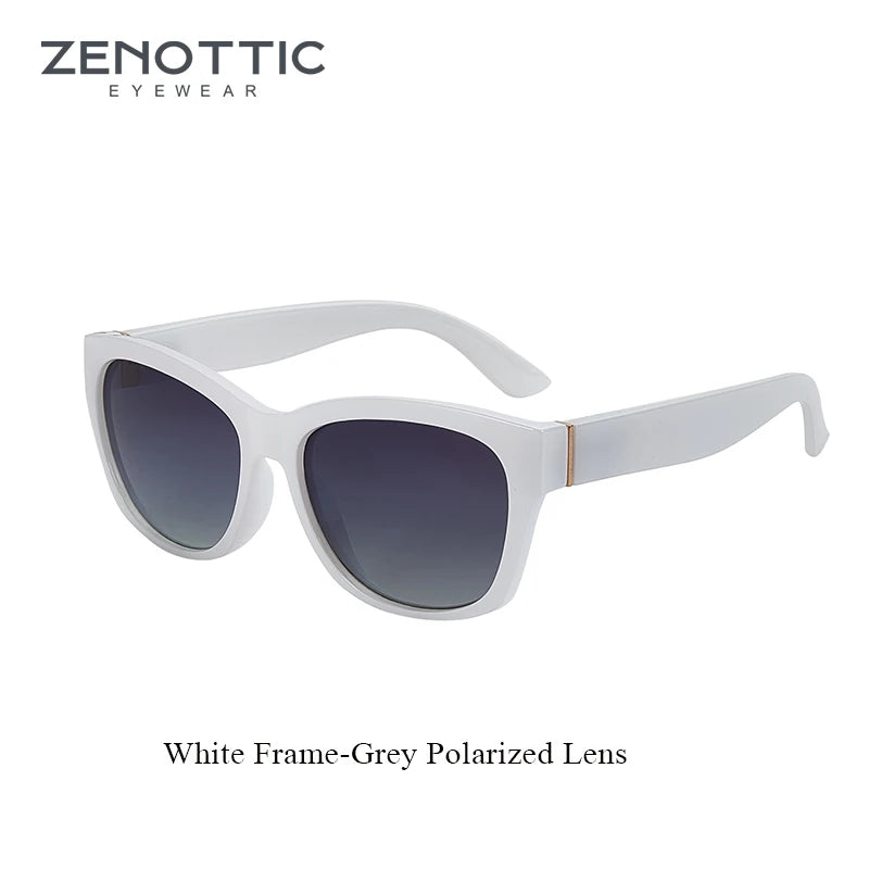 ZENOTTIC Cat Eye Sunglasses Women Polarized - Vintage Square Shades UV Protection Retro Oversized Sun Glasses for Driving