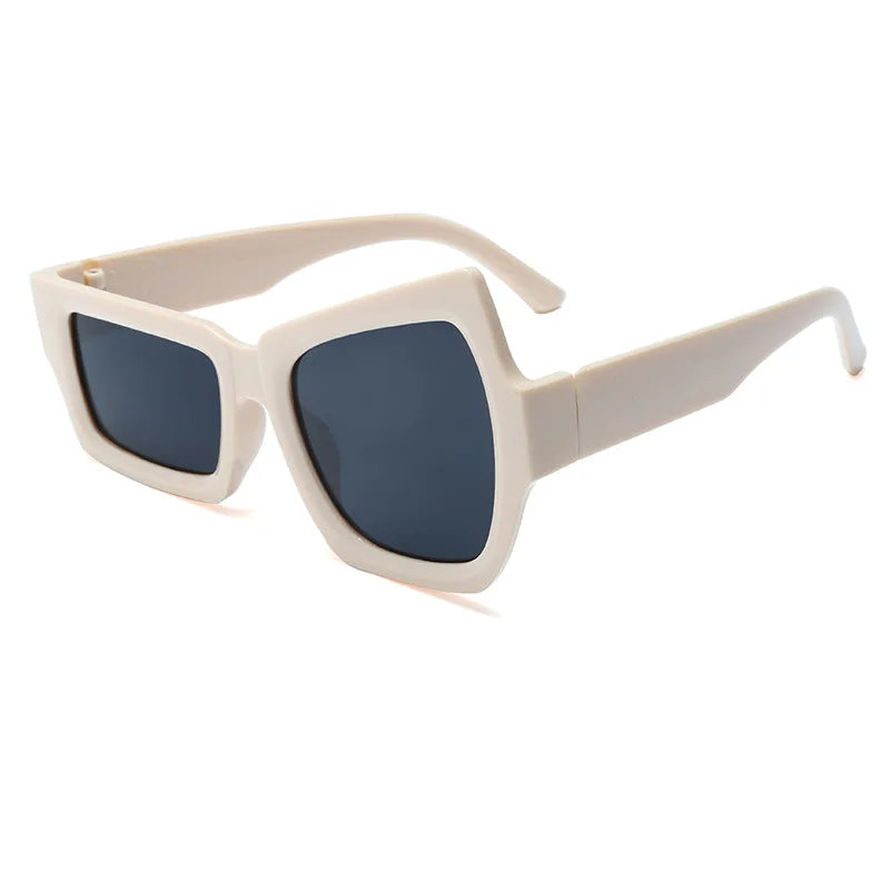 Eyebrow Sunglasses Women Men polygon Vintage Brand Designer Square Sun Glasses For Women Shades Female Eyewear Unisex Glasses