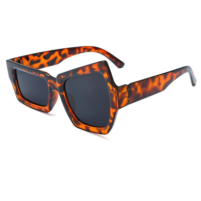 Eyebrow Sunglasses Women Men polygon Vintage Brand Designer Square Sun Glasses For Women Shades Female Eyewear Unisex Glasses
