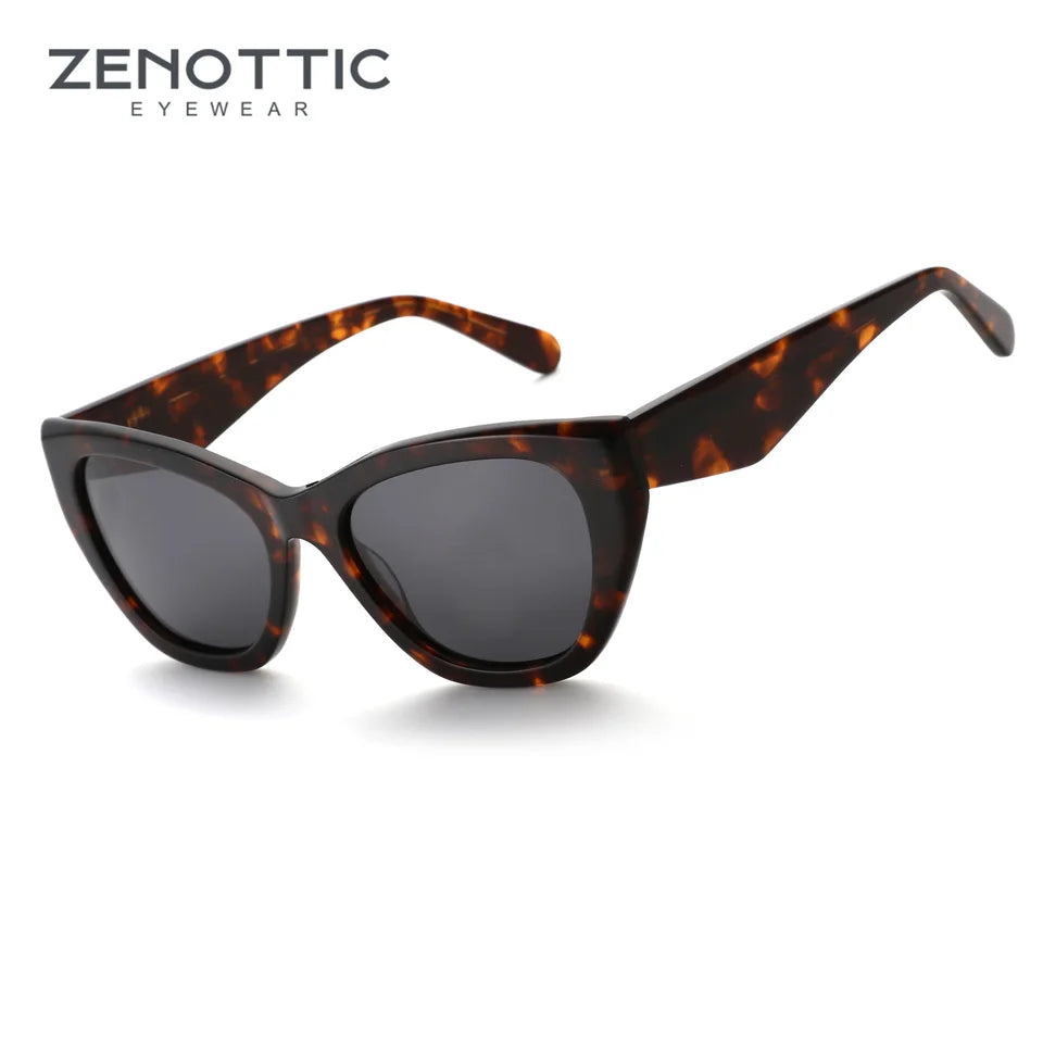 ZENOTTIC Butterfly Polarized Sunglasses Women Handmade Acetate Shade UV400 Protection Square Sun Glasses for Shopping Gift