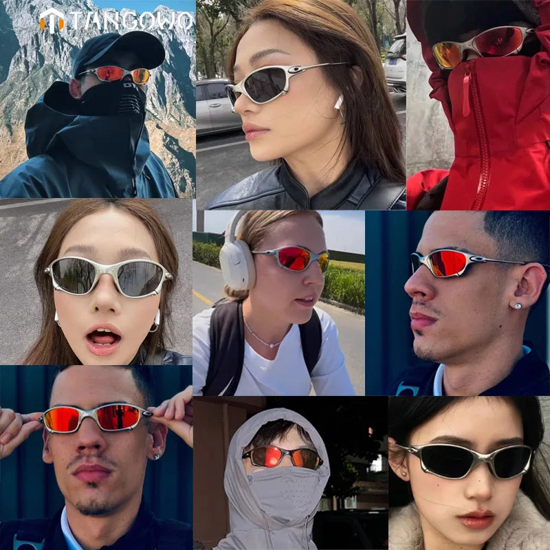 TANGOWO Rectangle Full Rim Frame Sunglasses For Men Y2K Mirror Vintage Classic Taking Photos Sand Sea Drivng UV400 Shade