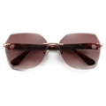 ZENOTTIC Oversizd Rimless Sunglasses Women Gradient Metal Butterfly UV400 Sun Glasses Anti-Reflective Shades Female