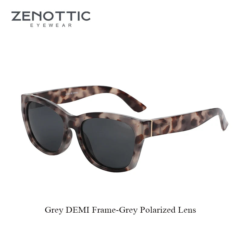 ZENOTTIC Cat Eye Sunglasses Women Polarized - Vintage Square Shades UV Protection Retro Oversized Sun Glasses for Driving