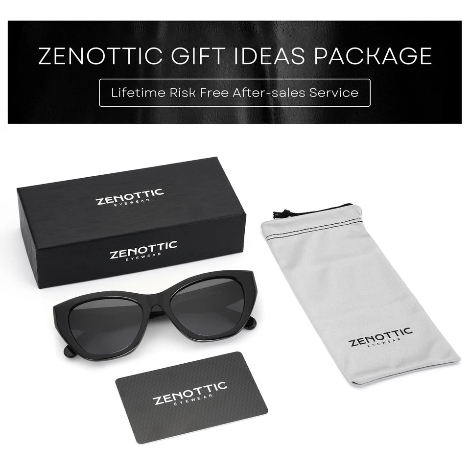 ZENOTTIC Butterfly Polarized Sunglasses Women Handmade Acetate Shade UV400 Protection Square Sun Glasses for Shopping Gift