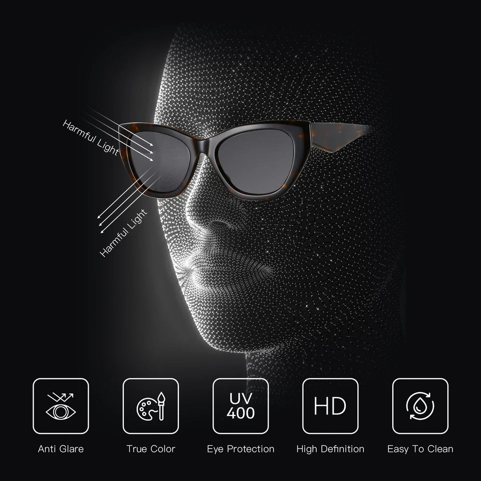 ZENOTTIC Butterfly Polarized Sunglasses Women Handmade Acetate Shade UV400 Protection Square Sun Glasses for Shopping Gift