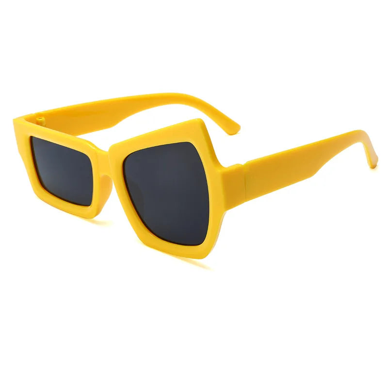 Eyebrow Sunglasses Women Men polygon Vintage Brand Designer Square Sun Glasses For Women Shades Female Eyewear Unisex Glasses
